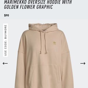 Marimekko oversize hoodie! Golden flower on back